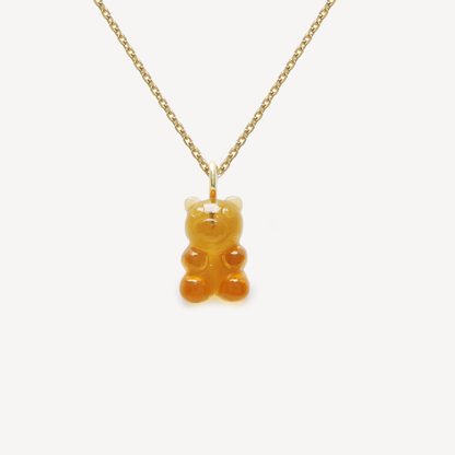Honey Quartz Gummy Bear Necklace