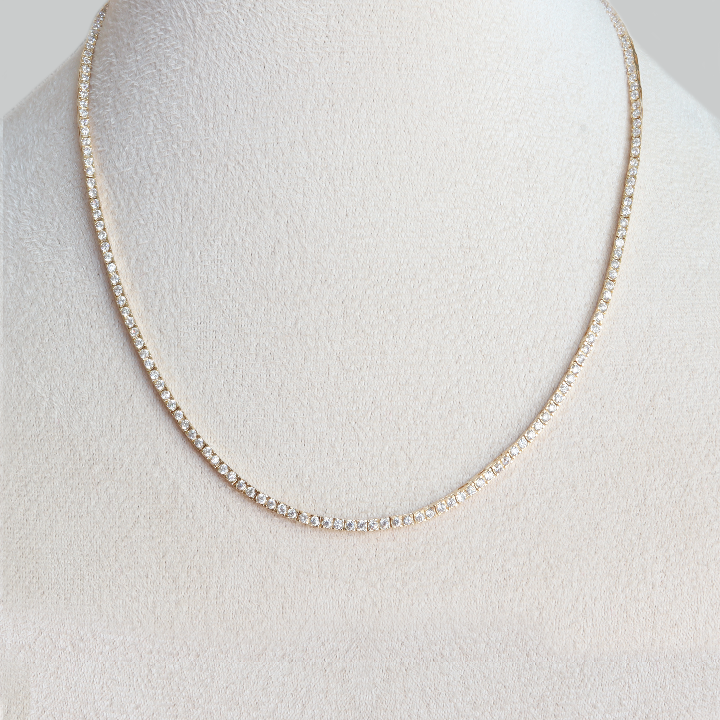 Clear Parker Tennis Necklace