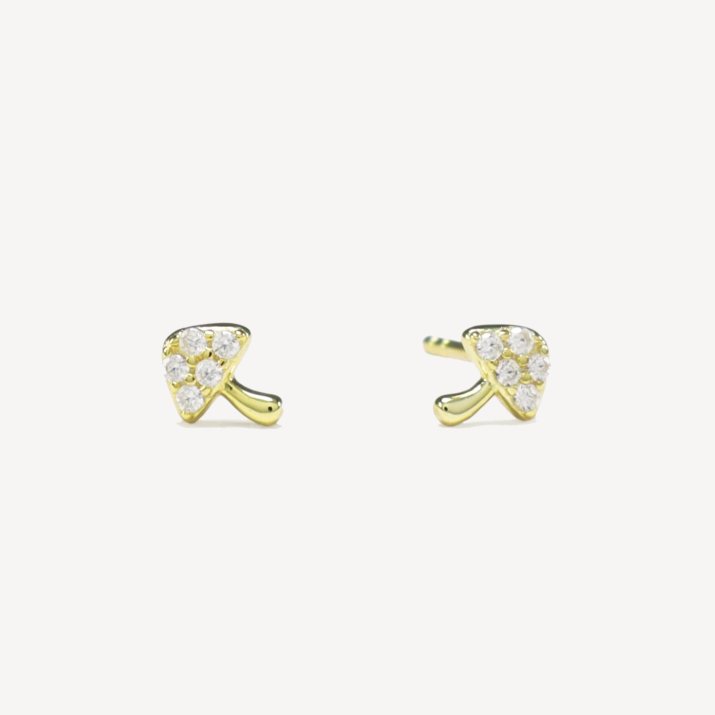 Pave Mini Mushroom Studs