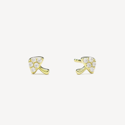 Pave Mini Mushroom Studs