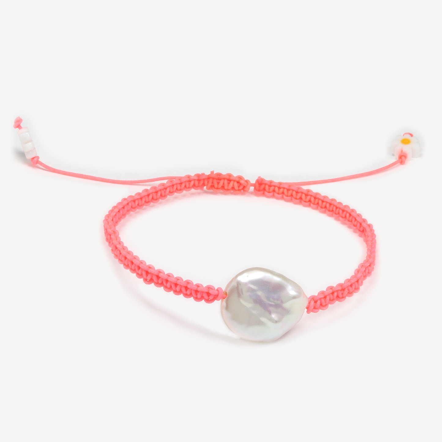 Coin Pearl Macrame Bracelet