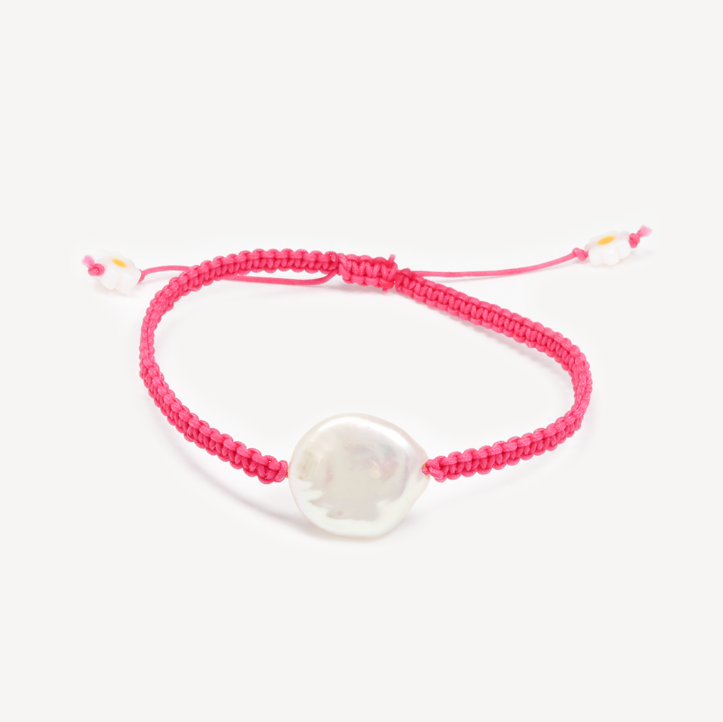 Coin Pearl Macrame Bracelet