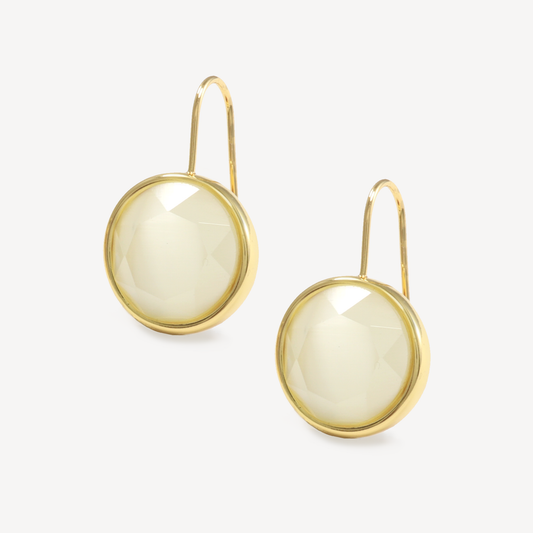 Cream Catseye Parsons Drop Earring