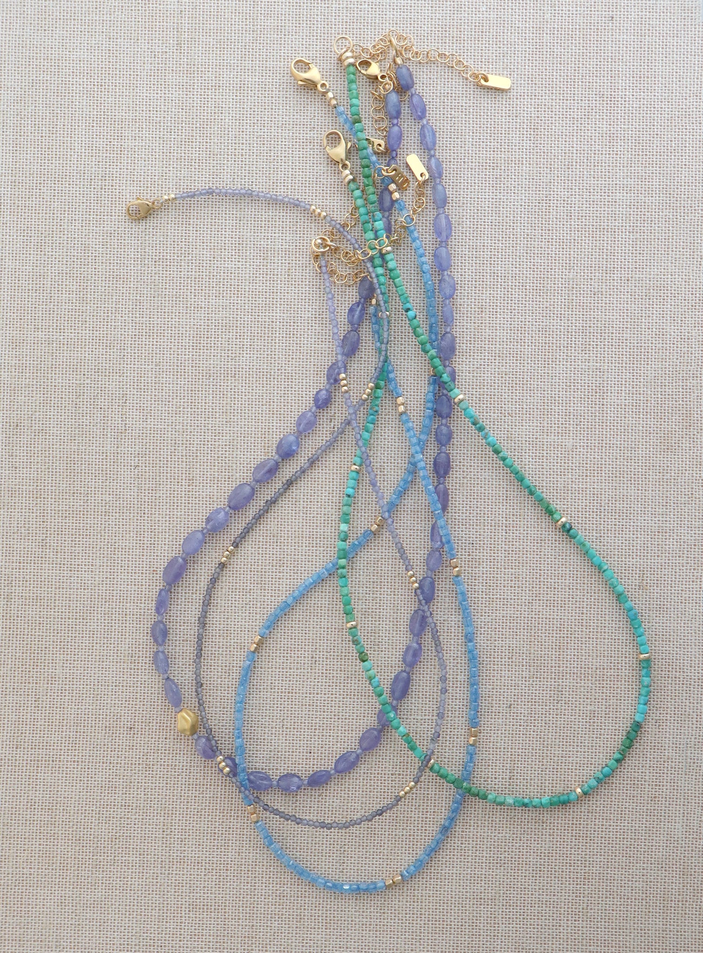 Delicate Blue Zircon Gemstone Necklace