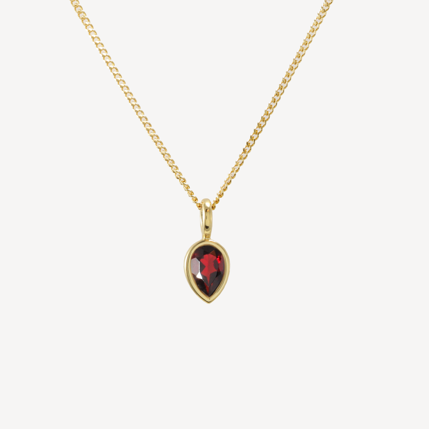 January Garnet Birthstone Necklace