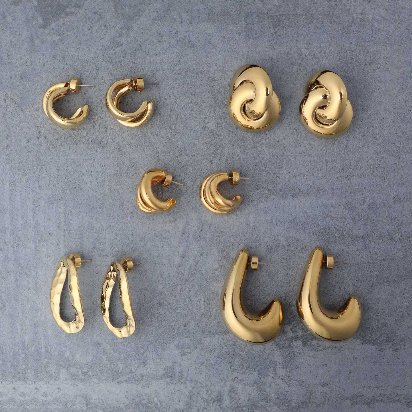 Gold Crossover Hoops