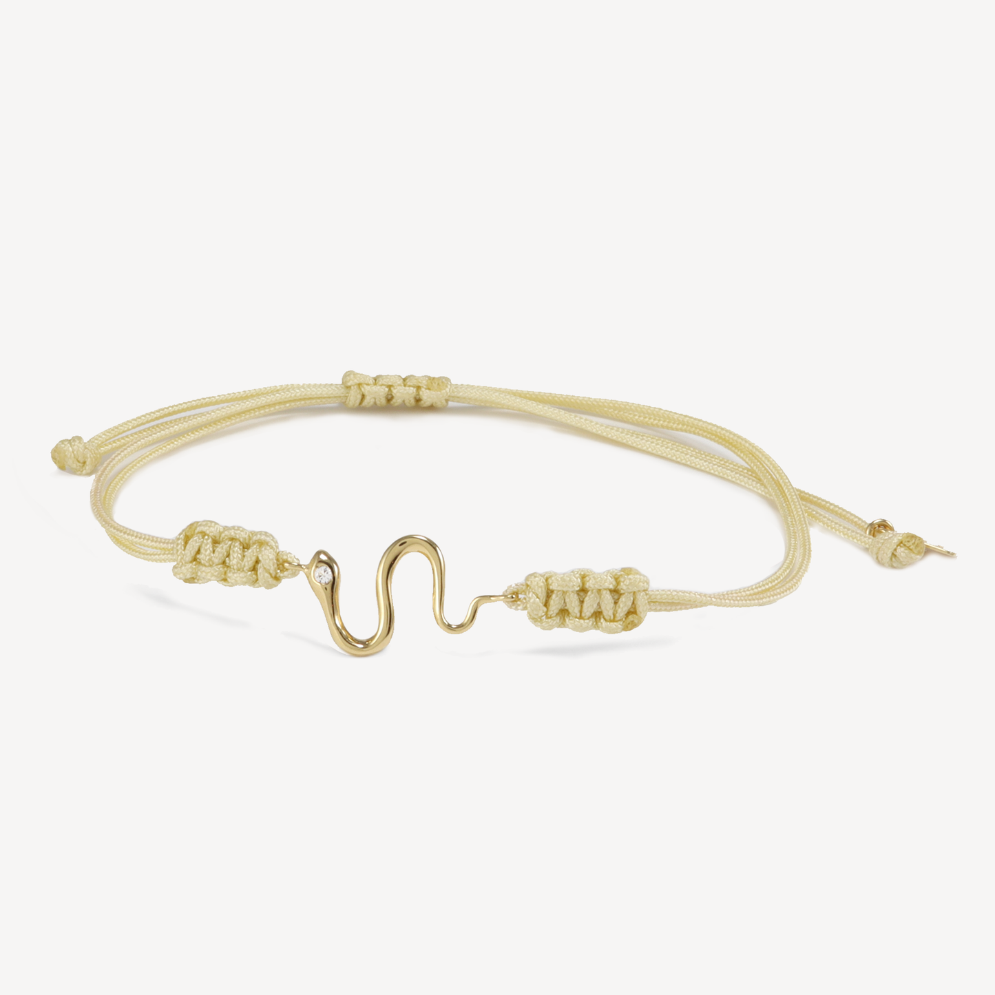 Cream Corded Snake Bracelet