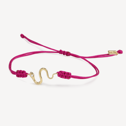 Magenta Corded Snake Bracelet