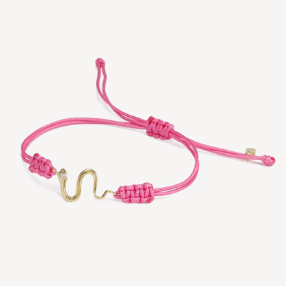 Light Pink Corded Snake Bracelet