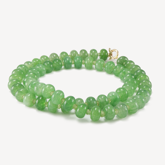 Green Jade Beaded Necklace