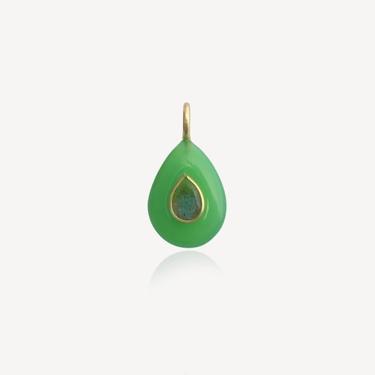 Medium Amie Green Onyx Pear Pendant (No Chain)