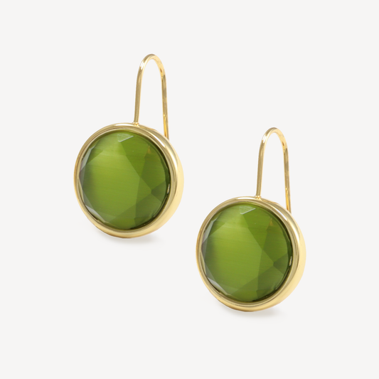 Green Catseye Parsons Drop Earring