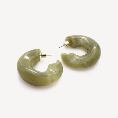 Olive Rena Resin Hoops
