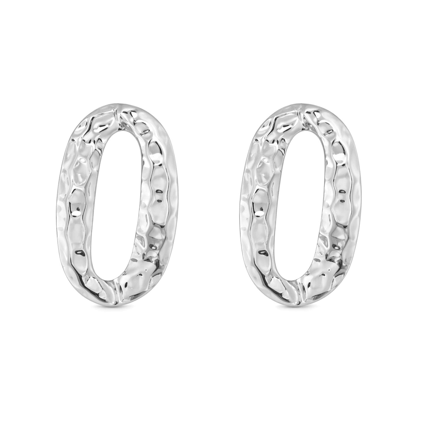 Silver Rue Hammered Earring