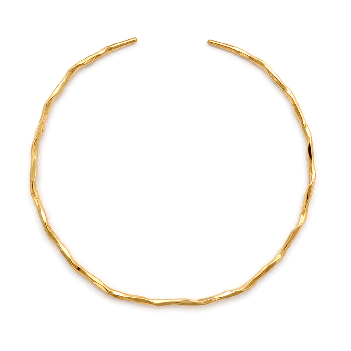 Cleo Hammered Choker Collar Necklace