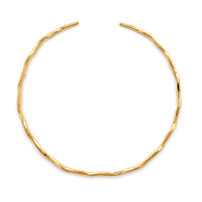 Cleo Hammered Choker Collar Necklace