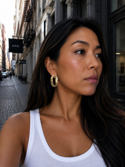 Rue Hammered Earring