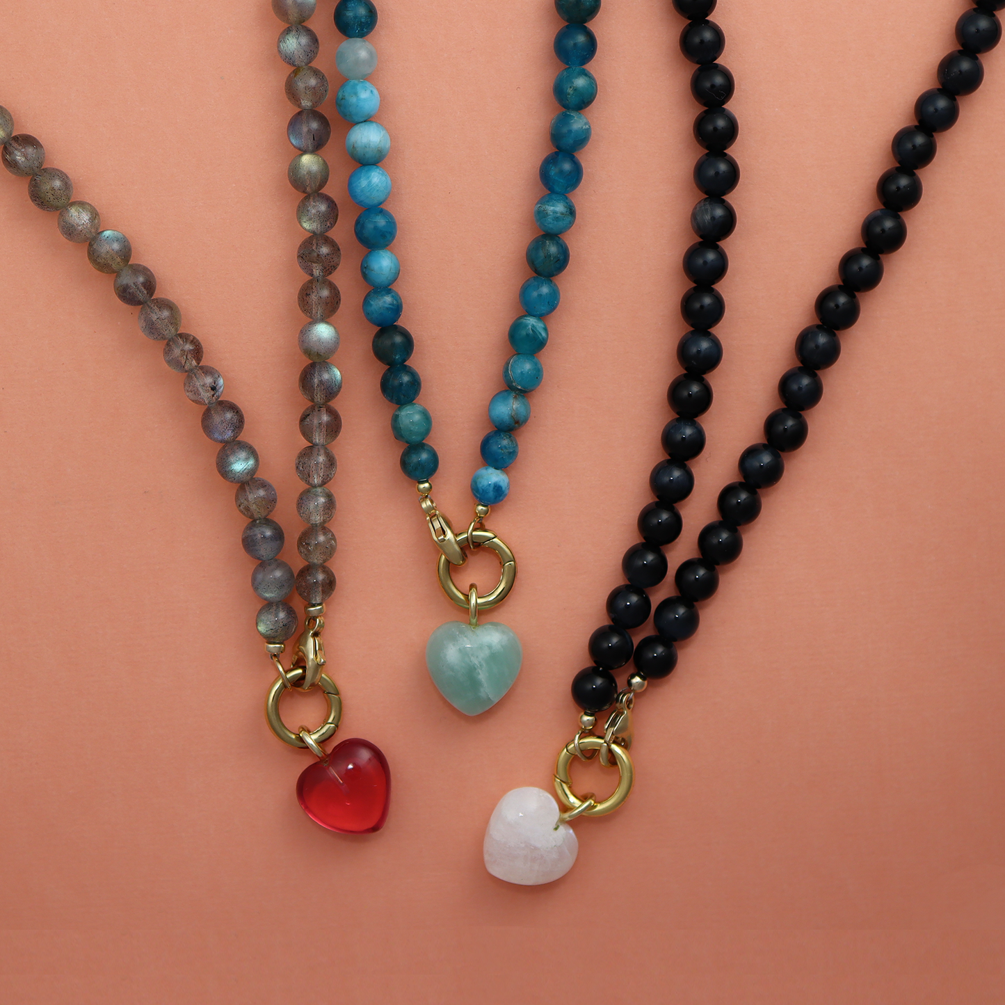 Moyo Gemstone Heart Necklace