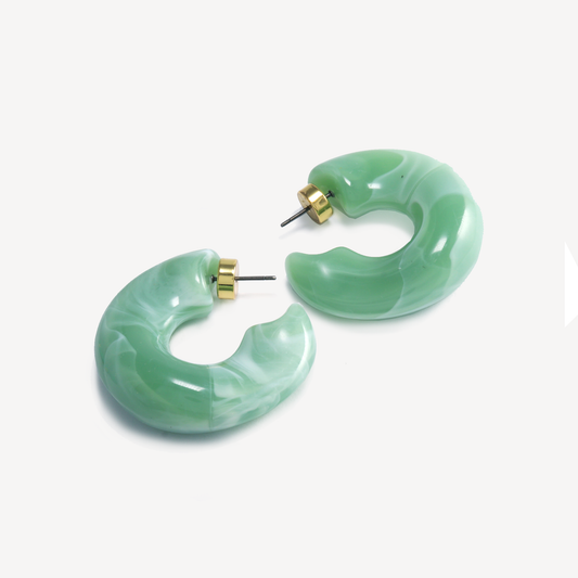 Jade Rena Resin Hoops