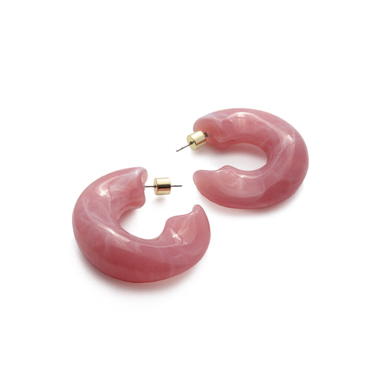 Blush Rena Resin Hoops