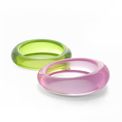Jelly Pop Resin Bangle Set