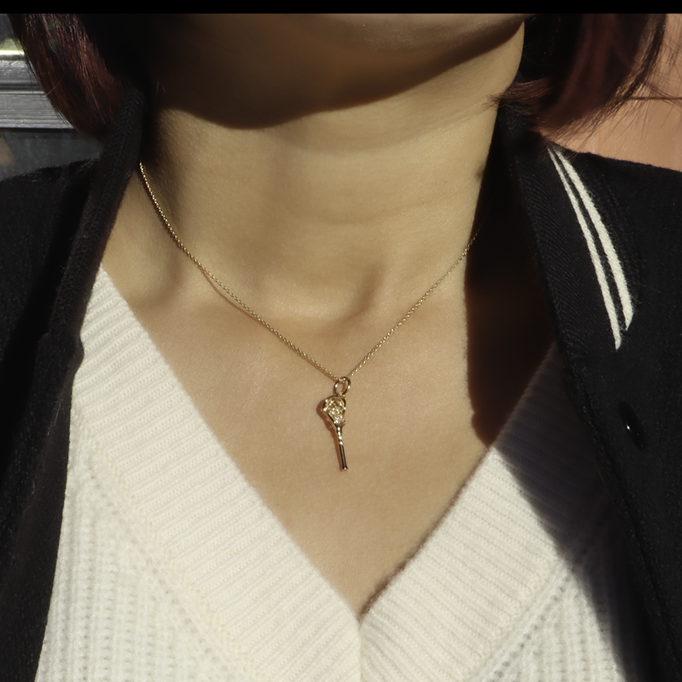 Gold Kat Lacrosse Necklace