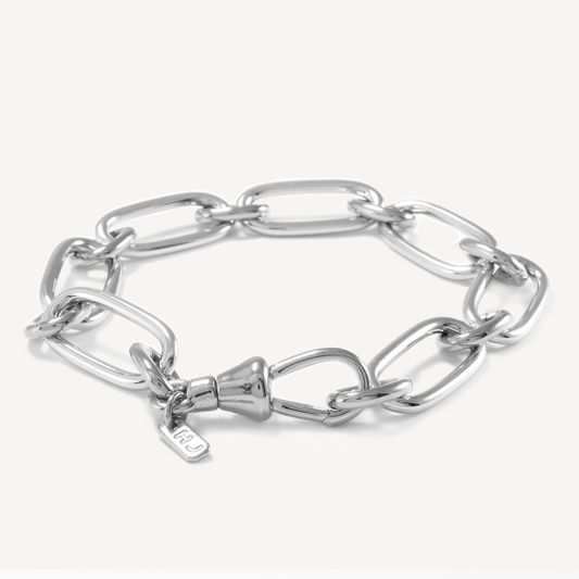 Silver Lauren Oversized Link Bracelet