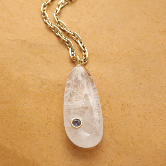 Millie Moonstone Pendant On Mariner Chain