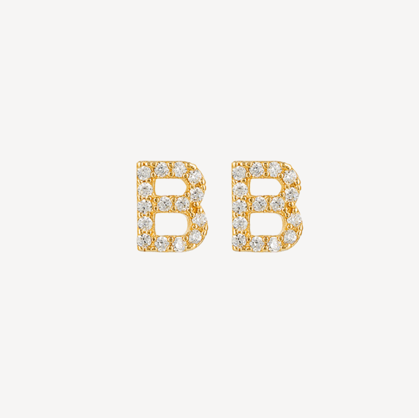 Mini Pave Initial Studs