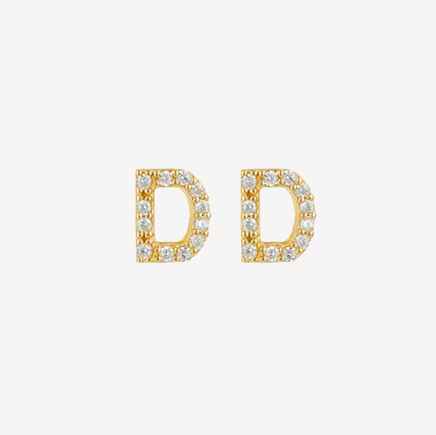 Mini Pave Initial Studs