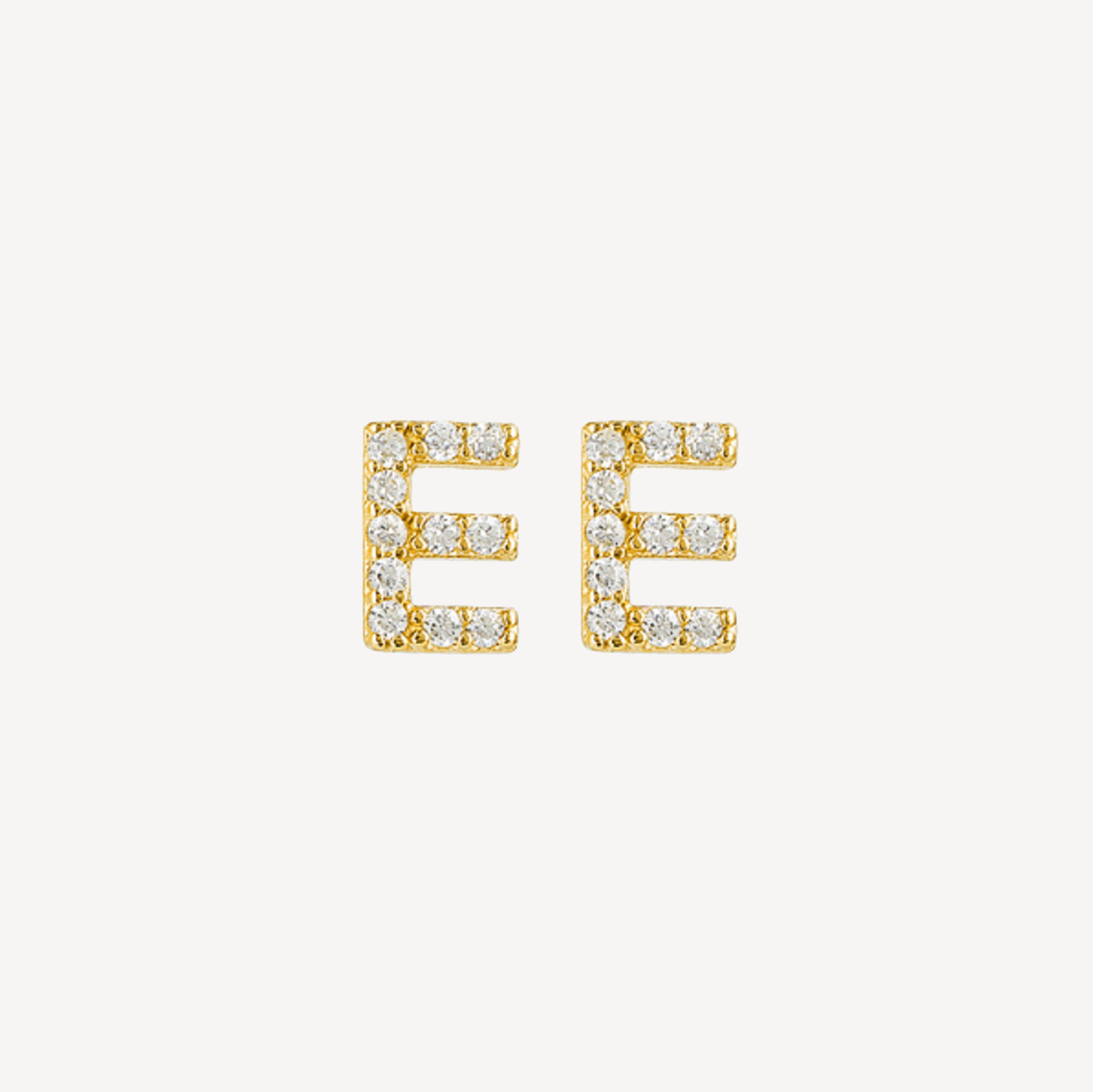 Mini Pave Initial Studs