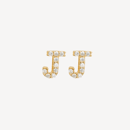 Mini Pave Initial Studs