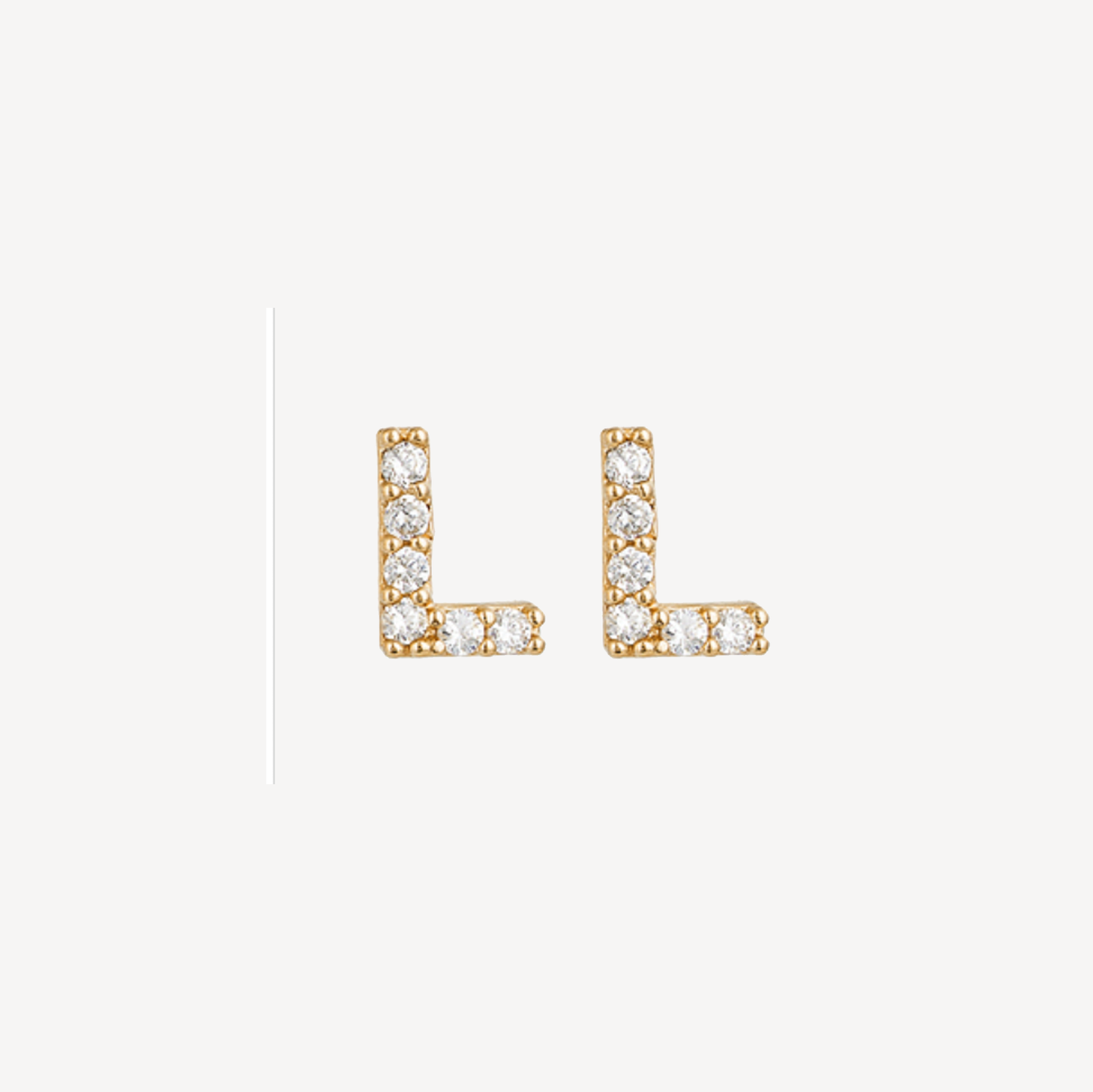 Mini Pave Initial Studs