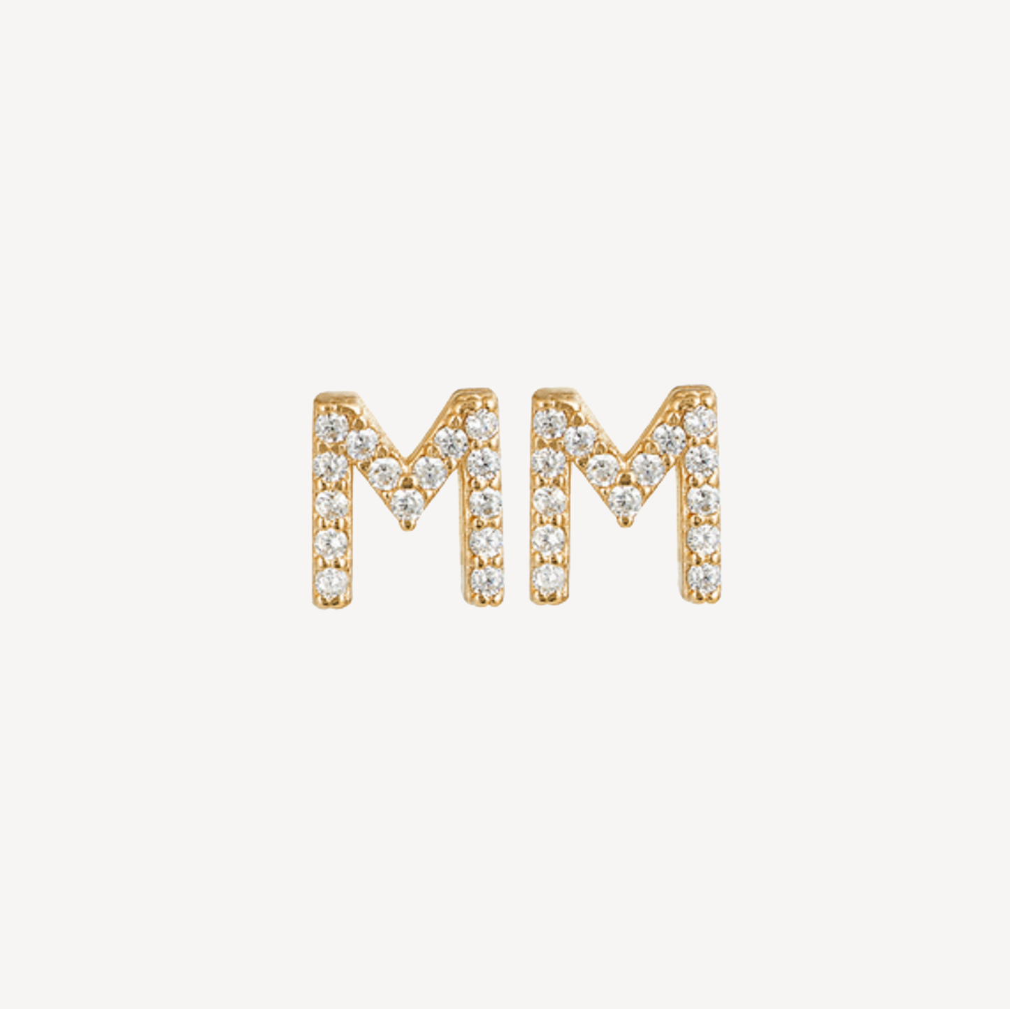 Mini Pave Initial Studs