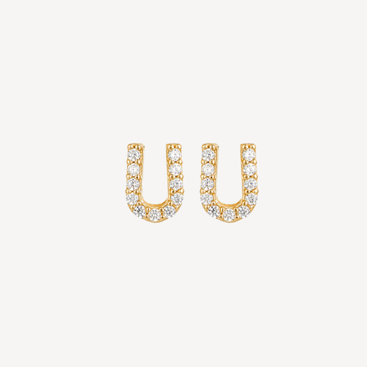 Mini Pave Initial Studs