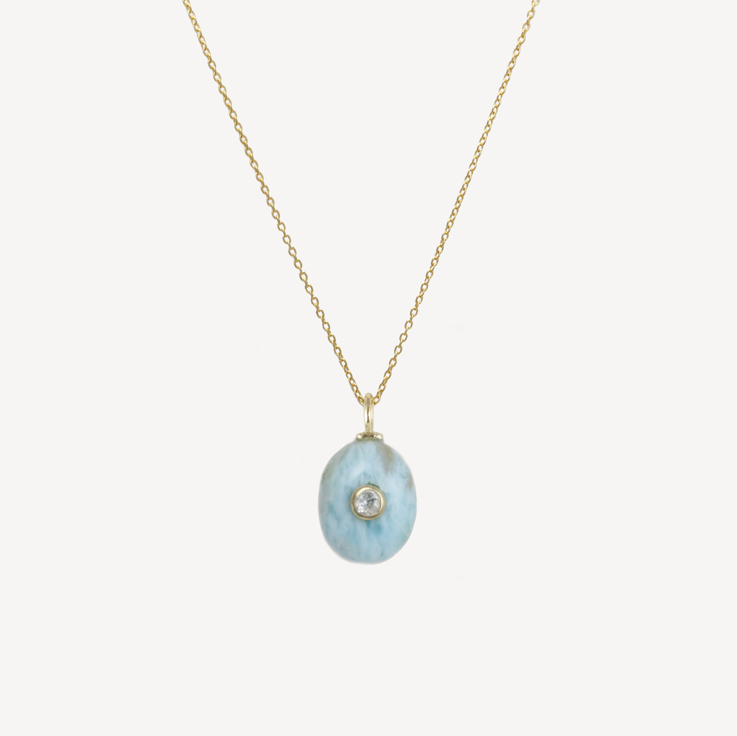 Cherie Mini Larimar Pendant Necklace