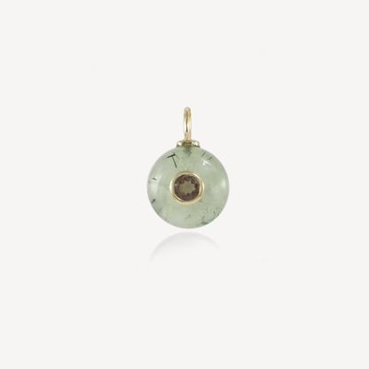 Cherie Mini Round Moss Agate Necklace