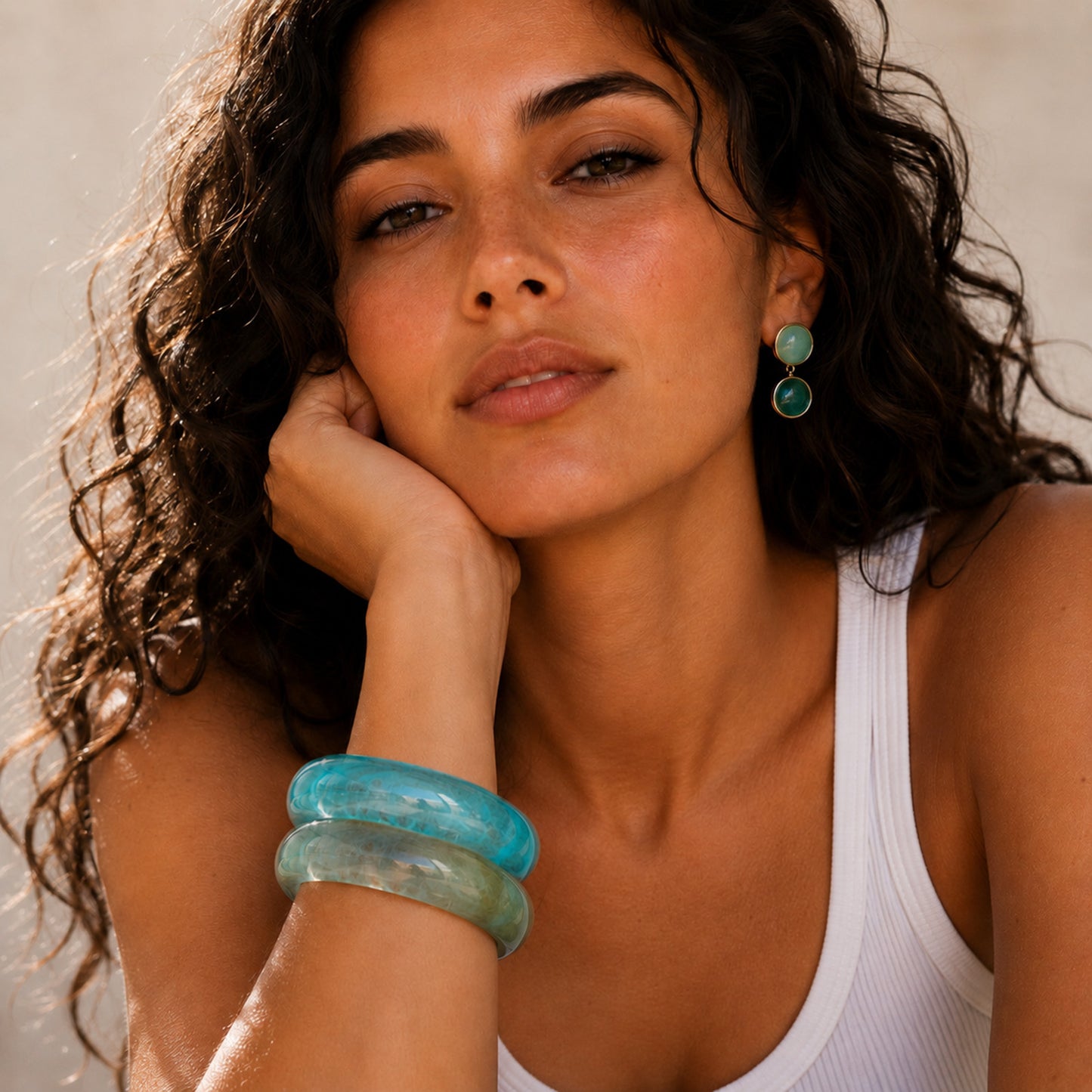 Aqua Teal Marlow Earrings
