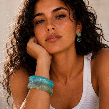 Aqua Teal Marlow Earrings