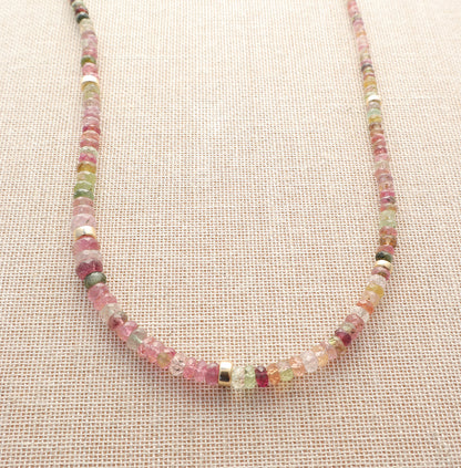 Multi Tourmaline Beaded Necklace