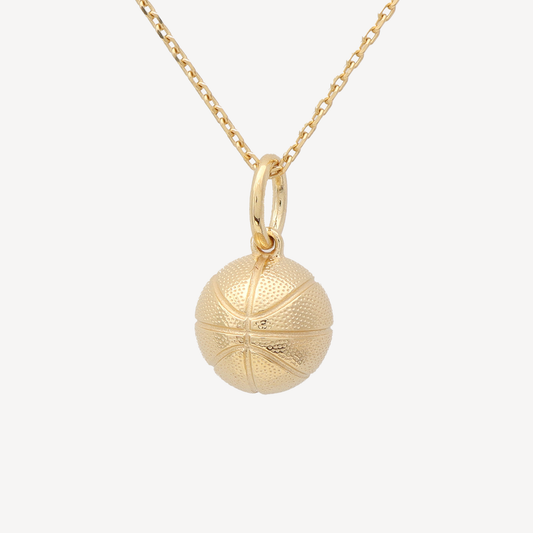 Gold Hoop Dreams Basketball Necklace