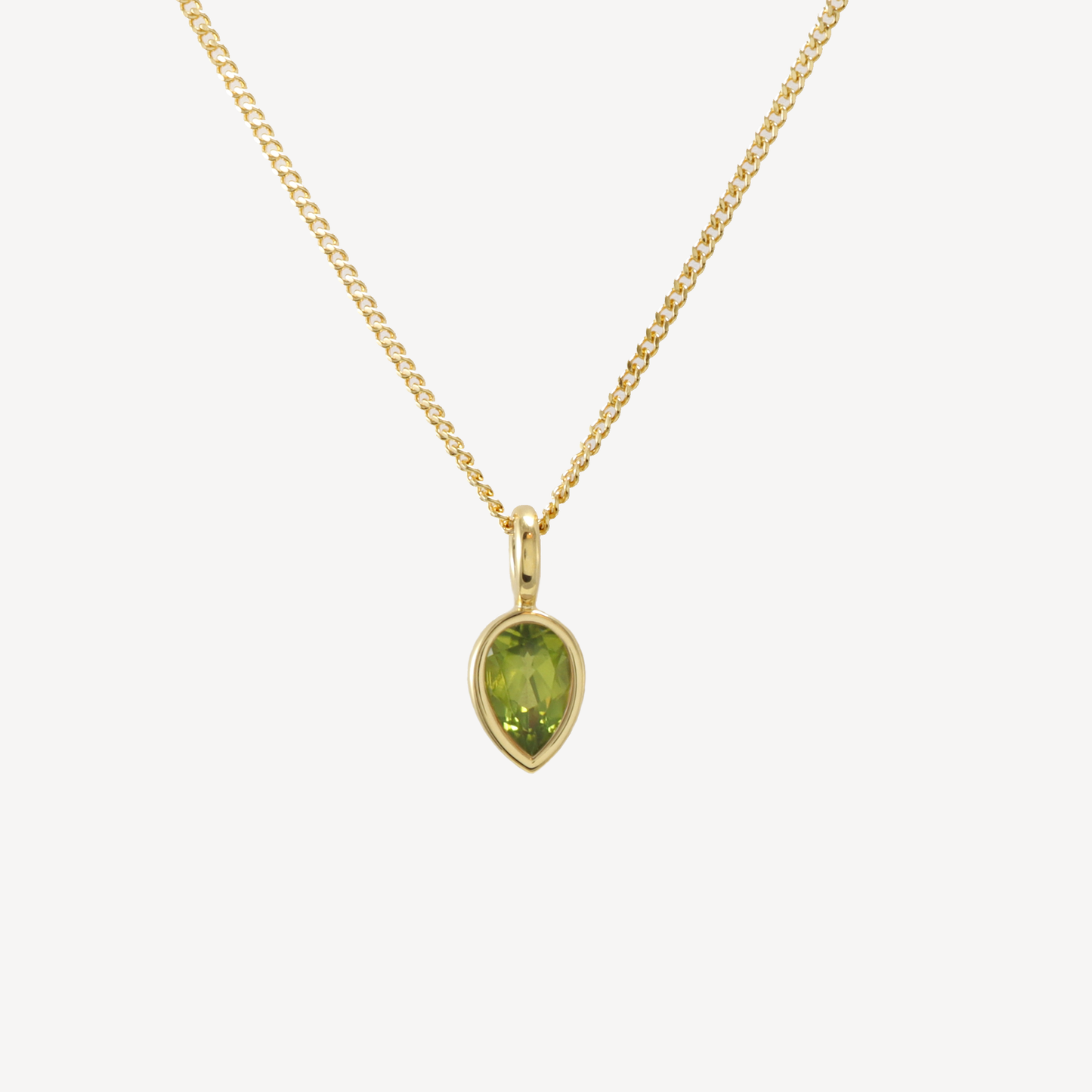 August Peridot Birthstone Necklace