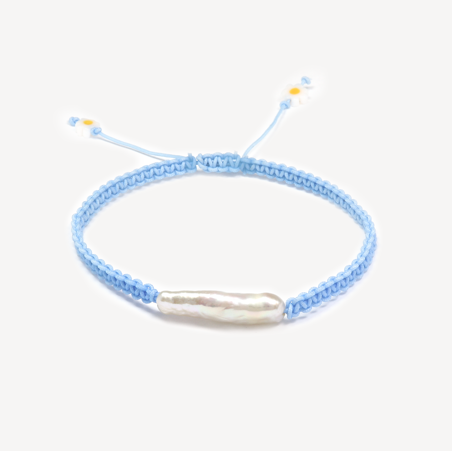 Toothpick Pearl Macrame Bracelet