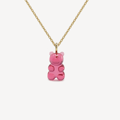 Berry Quartz Gummy Bear Necklace