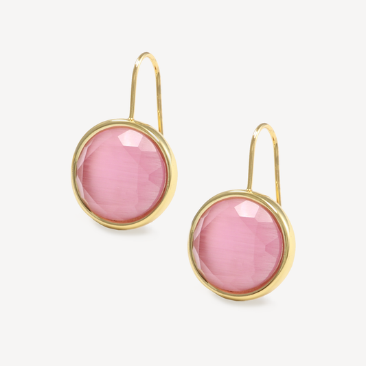 Pink Catseye Parsons Drop Earring