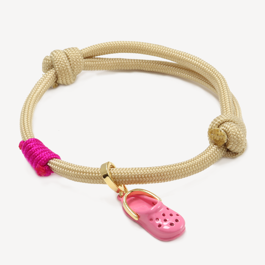 Pink Croc Charm Bracelet