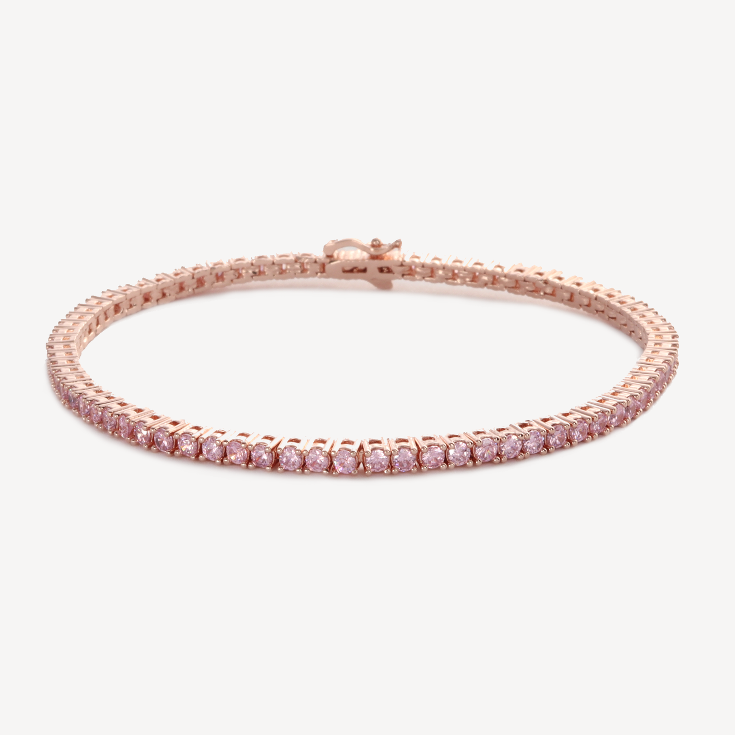 Rose Parker Tennis Bracelet with Pink CZ