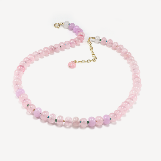 Pink Jade Gemstone Necklace