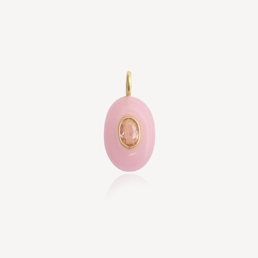 Medium Amie Rose Quartx Oval Pendant (No Chain)