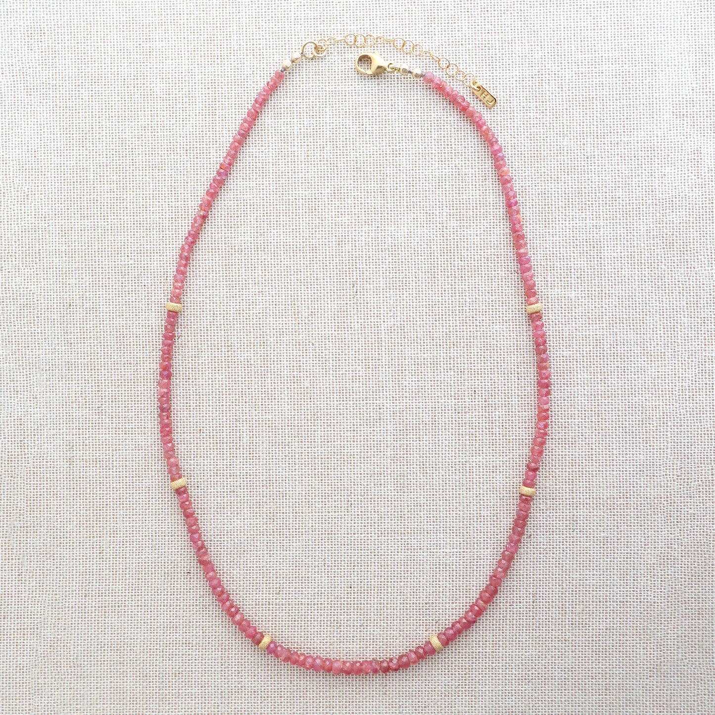 Pink Sapphire Gemstone Necklace